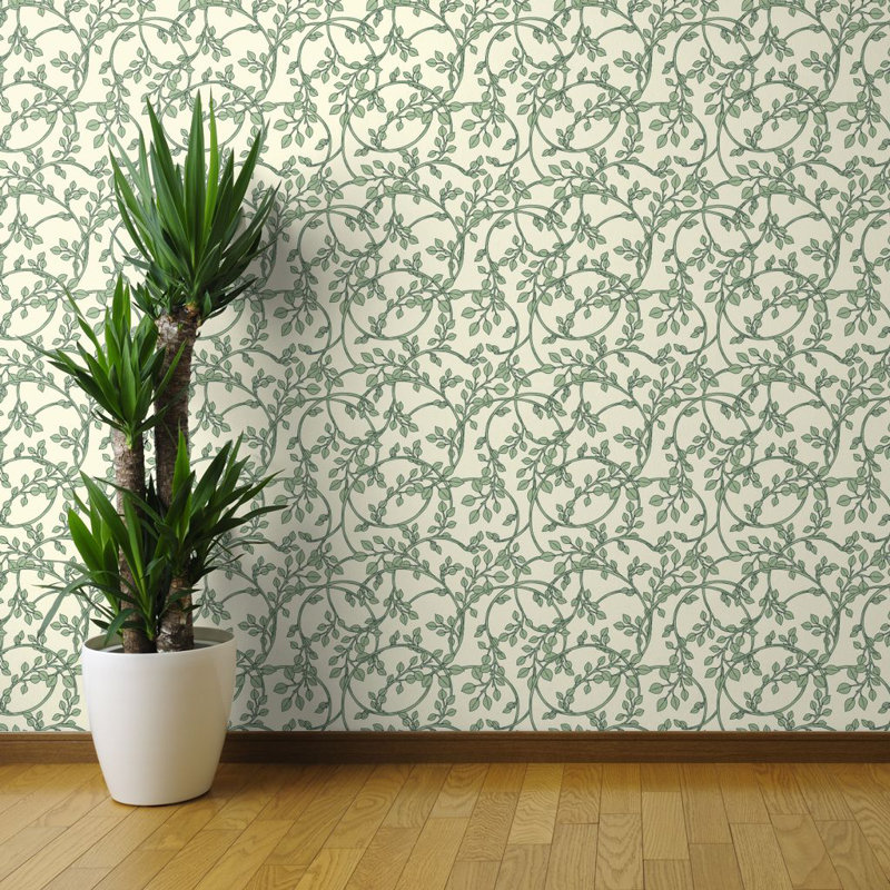Fleur De Lis Living Pellegrin Victorian Vines Peel and Stick Wallpaper